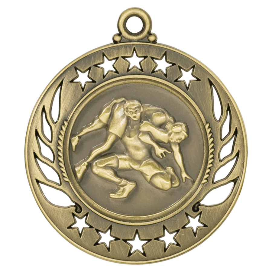 2.25″GLD WRSTLNG GLXY MED