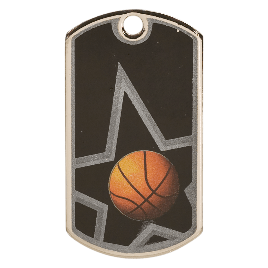 2″ BASKETBALL DOG TAG
