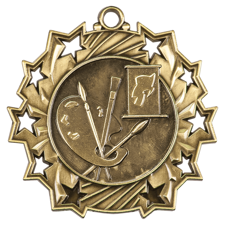 GLD ART TEN STAR MEDAL