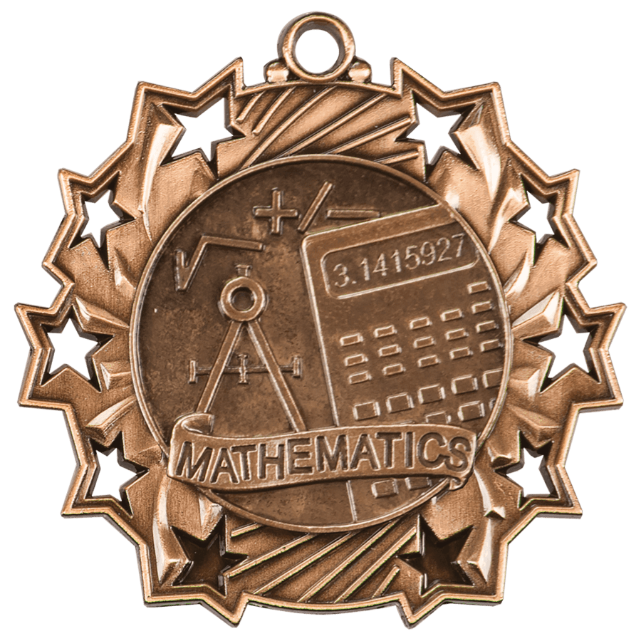BRZ MATH TEN STAR MEDAL