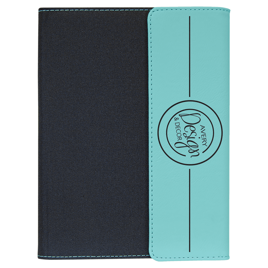7X9″ TEAL W/BLK PRTFOLIO