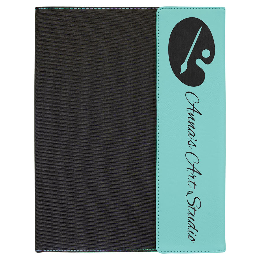 9.5X12″TEAL W/BLK PRTFLIO