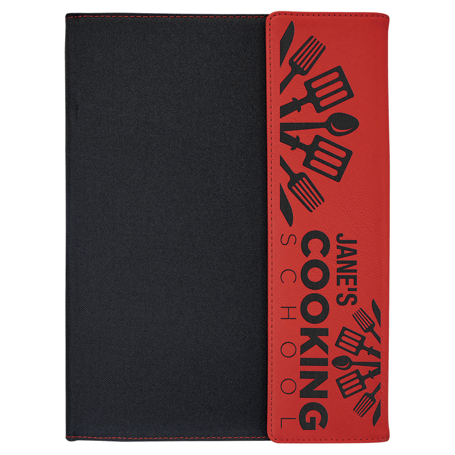 9.5X12″ RED/BLACK W/BLACK