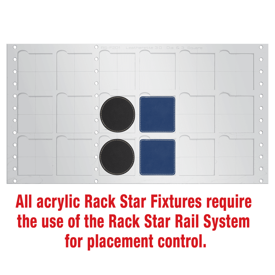 3X3 SQR/3″ RND LASER LTHR