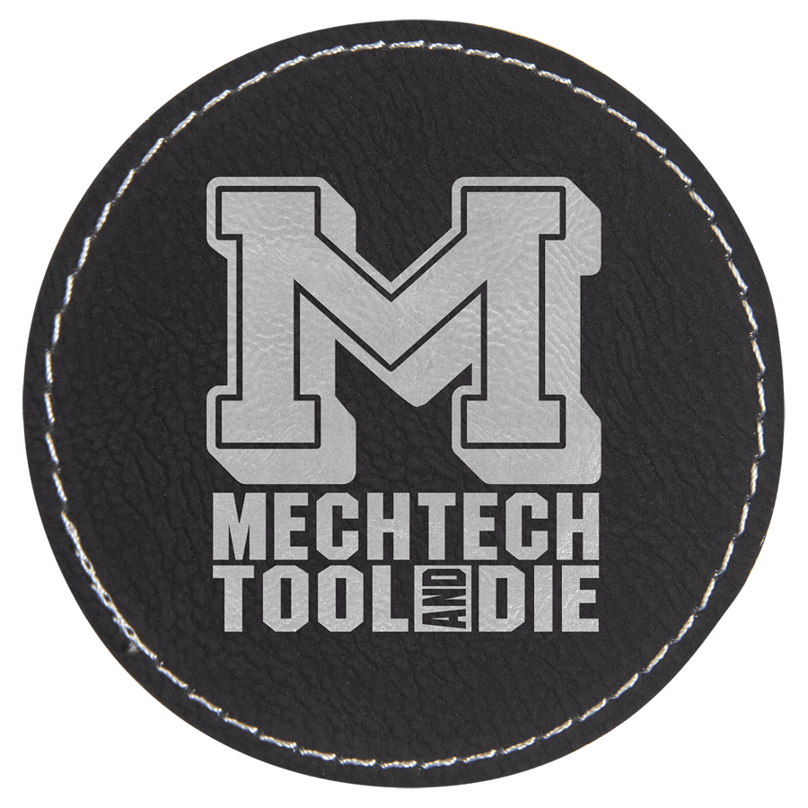 3″ ROUND BLK/SLV PATCH