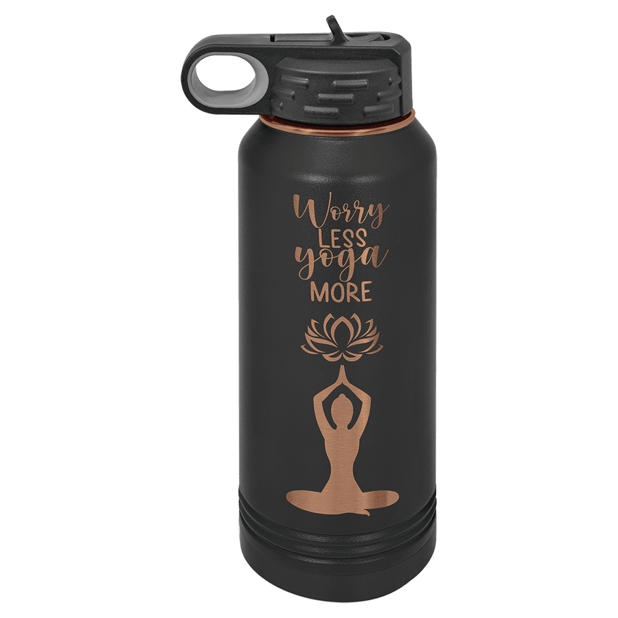 32 OZ BLK/ROSE GLD WTR BT