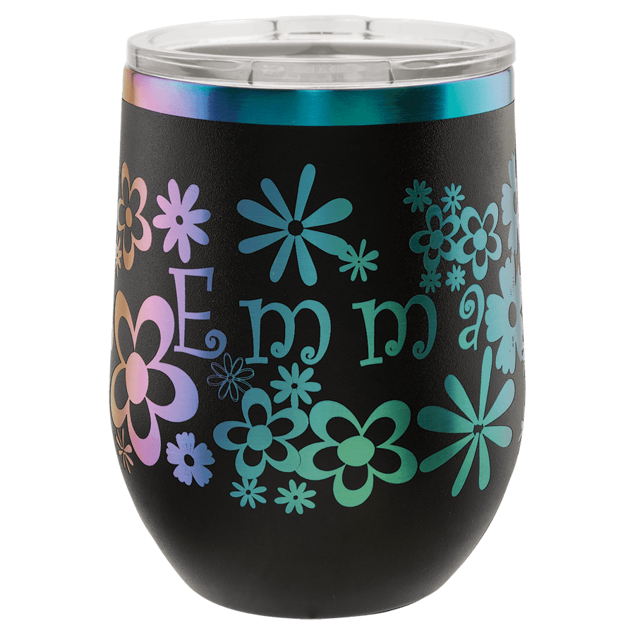 12 OZ BLK/PRISM STEMLESS