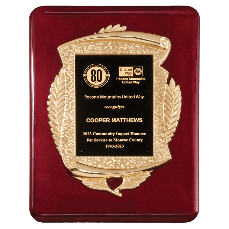 11X15 RSWD PIANO PLAQUE