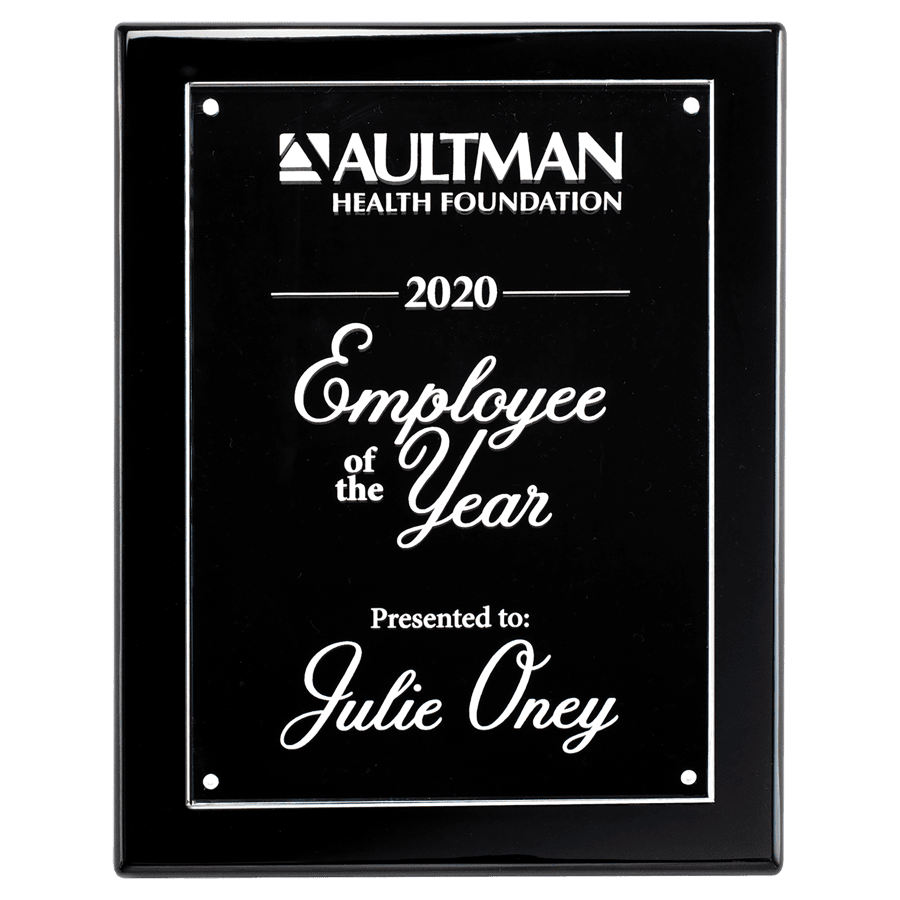 7X9 BLACK PIANO PLAQUE