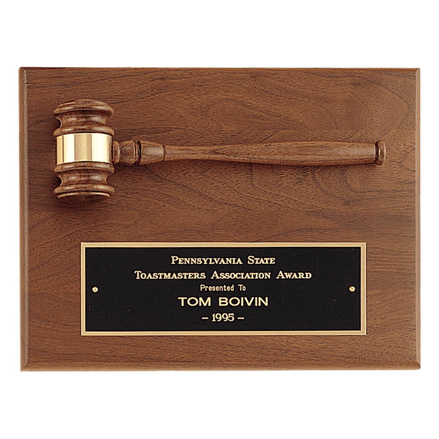 9X12 WLNT PLQ,WLNT GAVEL