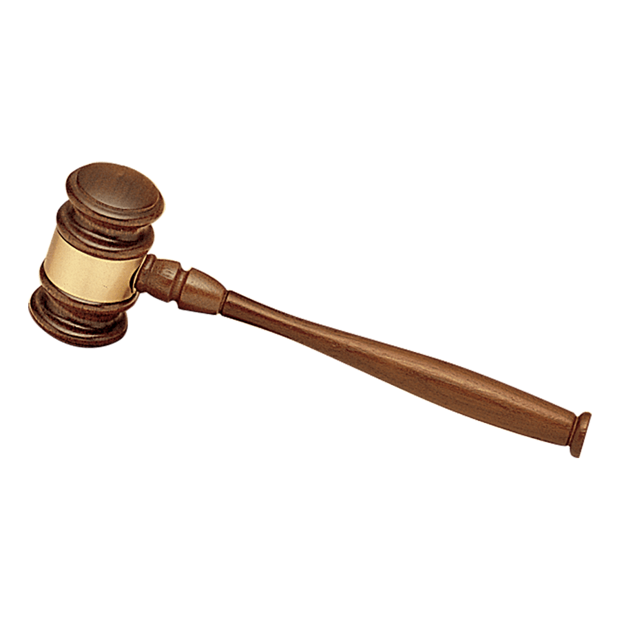 9.75″GAVEL W/ENGRVNG BAND