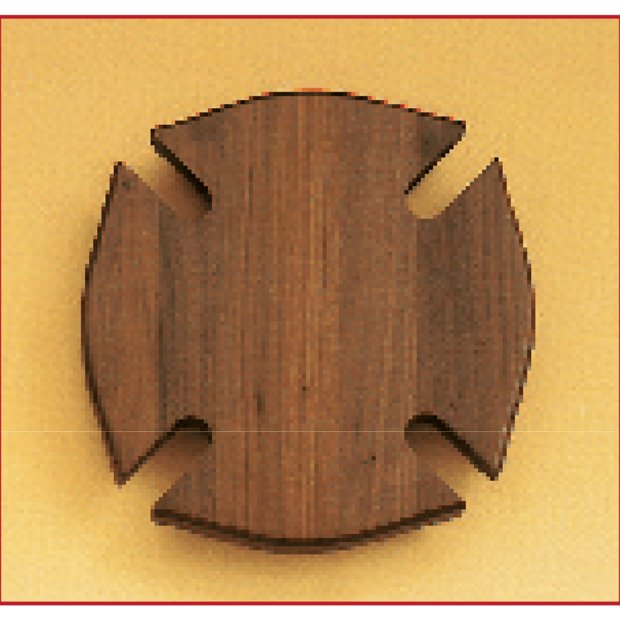 10X10 WALNT MALTESE CROSS