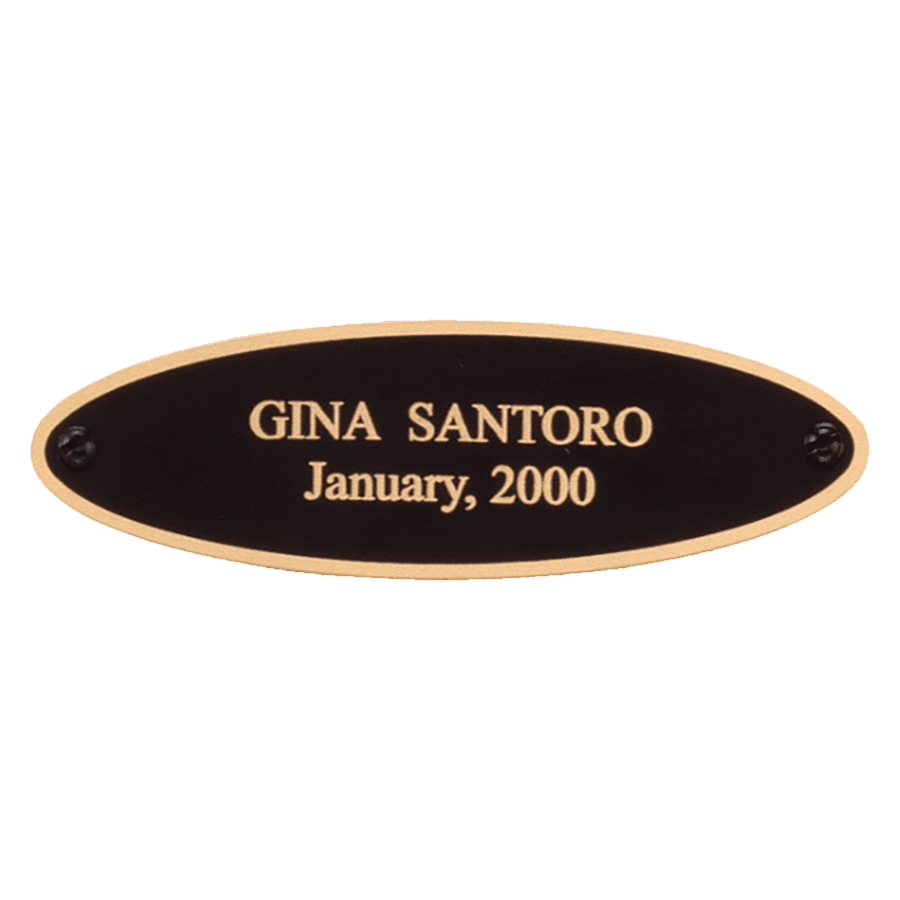 1X3.25 OVAL BRASS PLATE