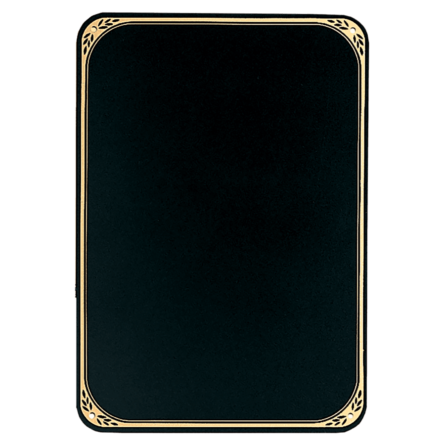6X8.5 BLACK BRASS PLATE