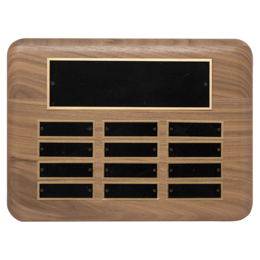12 PLT WALNUT PERP PLAQUE