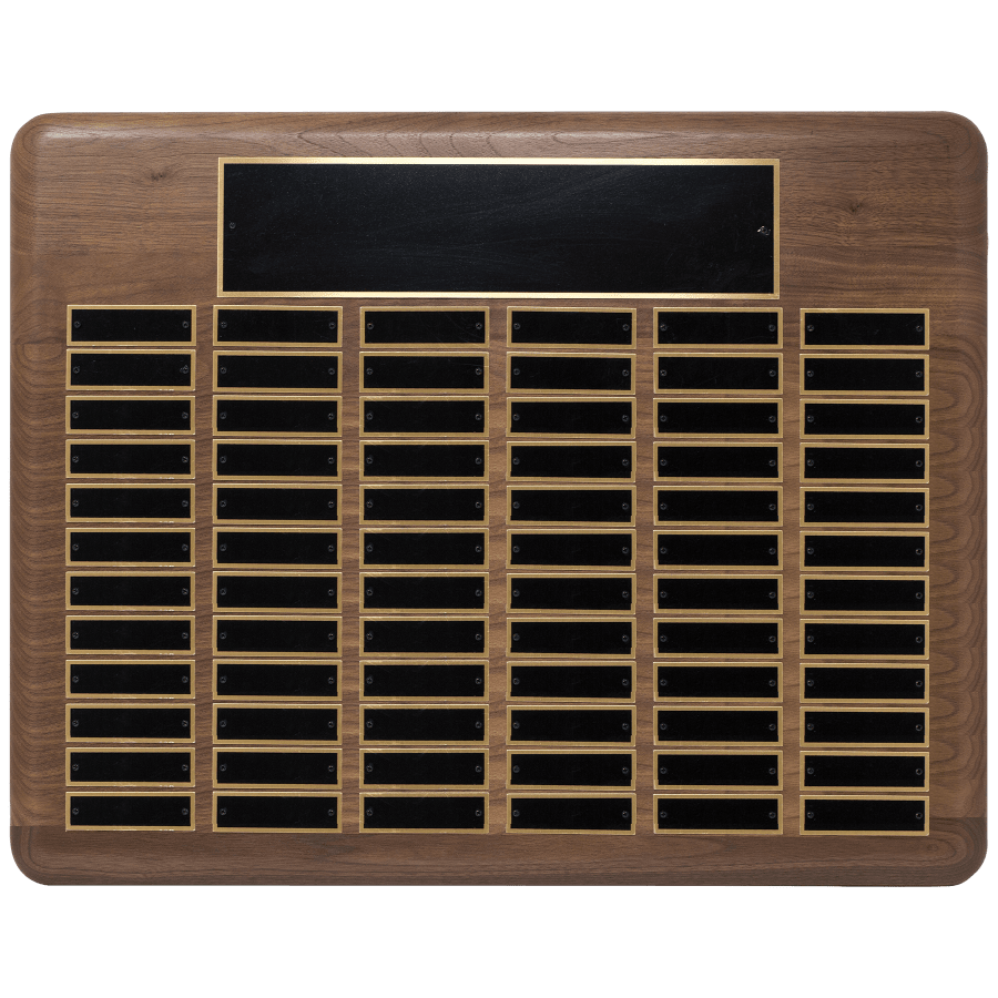 72 PLT WALNUT PERP PLAQUE