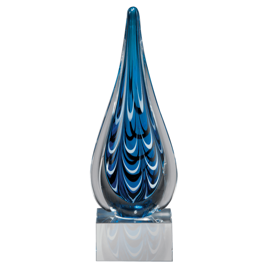 3X10 BLUE/BLACK TEARDROP