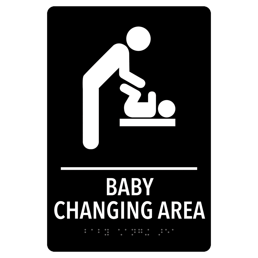 6X9 BLK/WHT BABY CHANGING