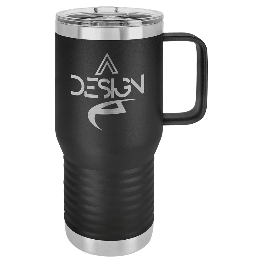 20 OZ BLK P.C. TRAVEL MUG