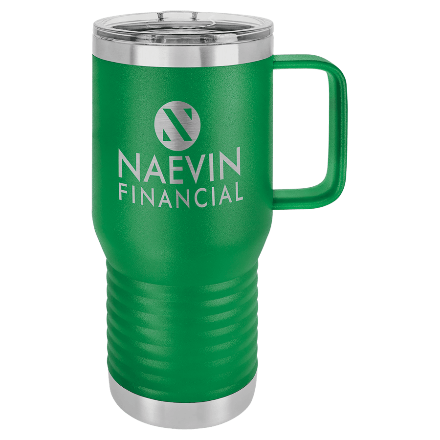 20 OZ GRN P.C. TRAVEL MUG