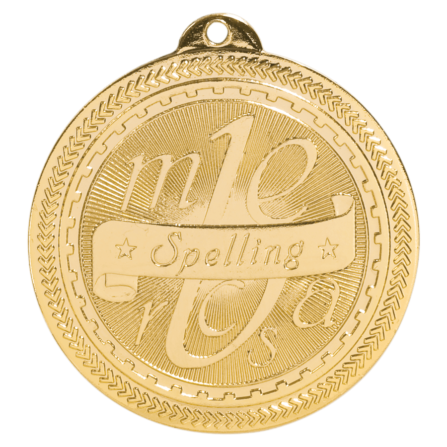 2″GLD SPELLNG BRIT LZ MDL