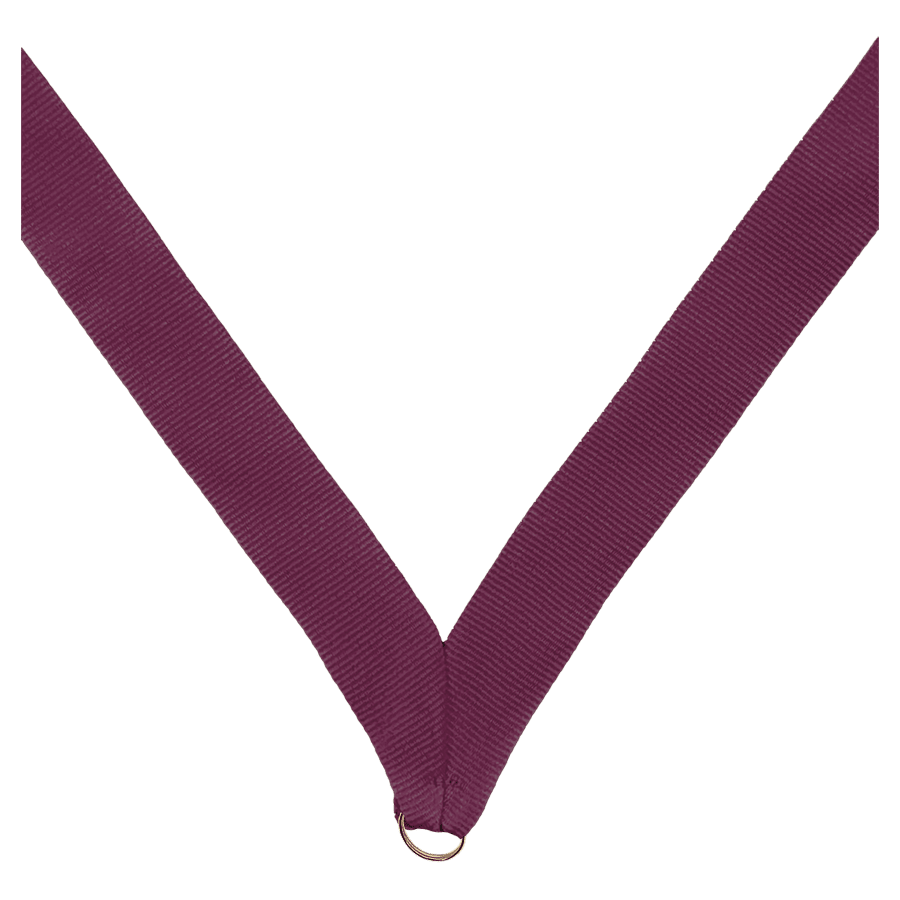 7/8X32 V-SEWN MAROON RIBN