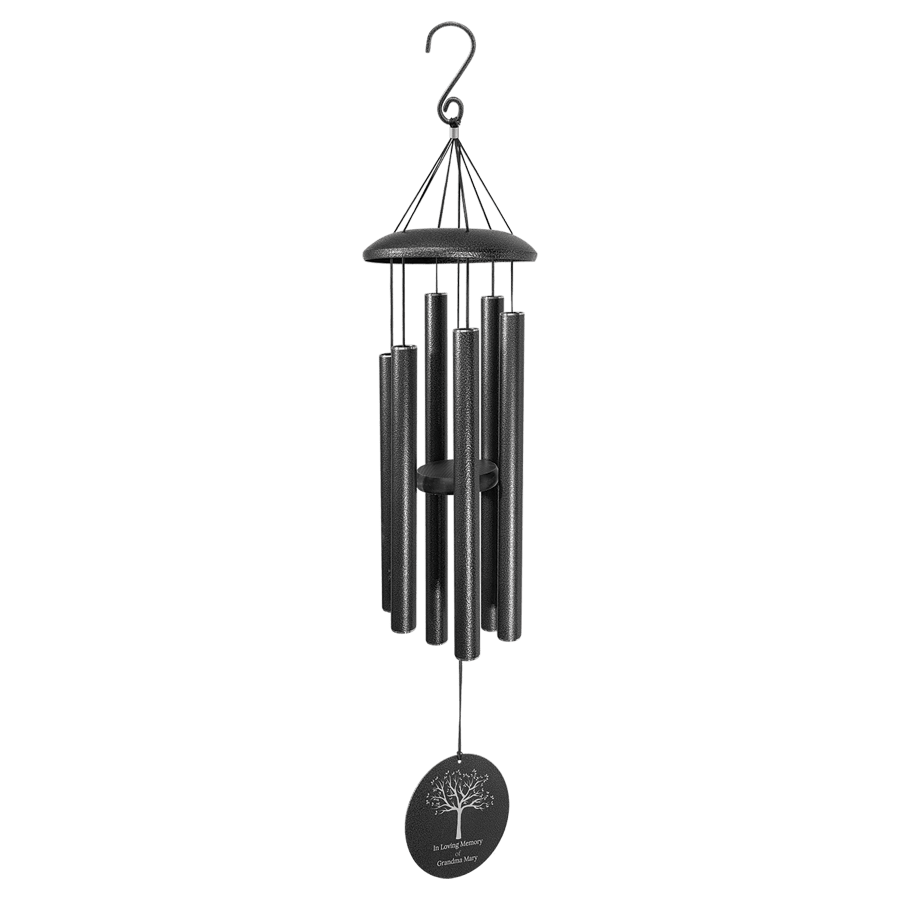 36″ BLACK ALUM WIND CHIME