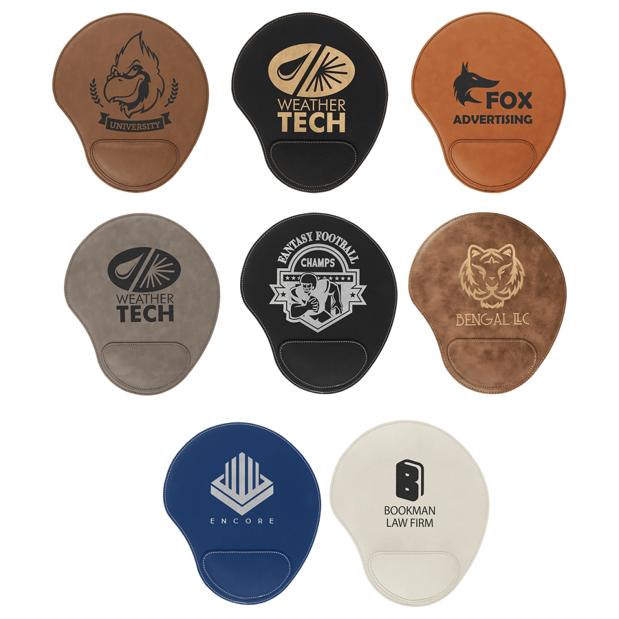 LASER LTHR MOUSE PAD SET