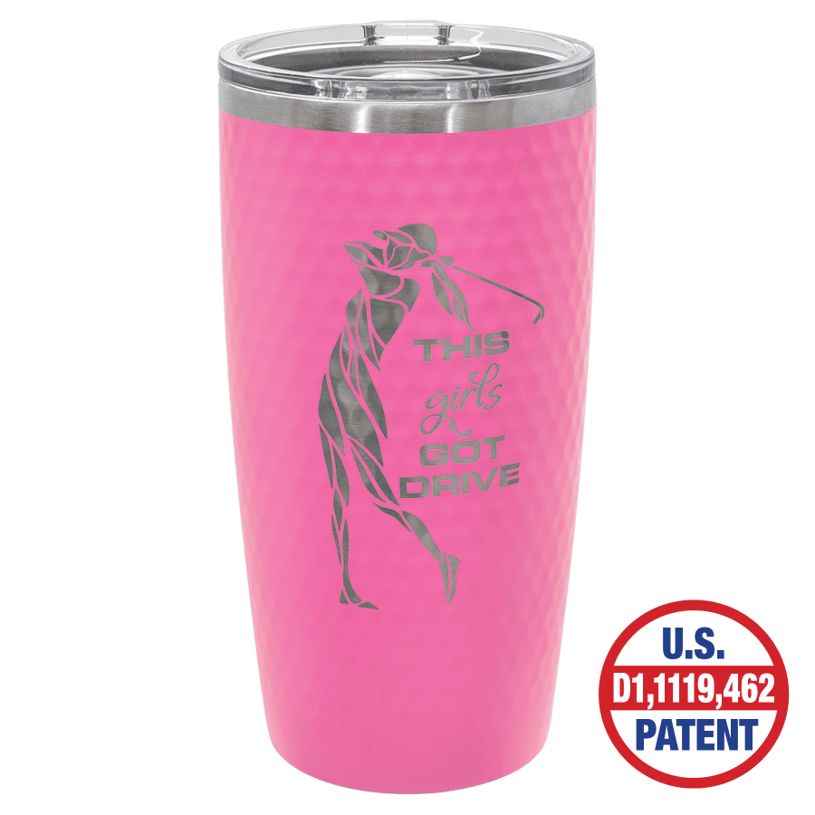 20 OZ PINK GOLF TUMBLER