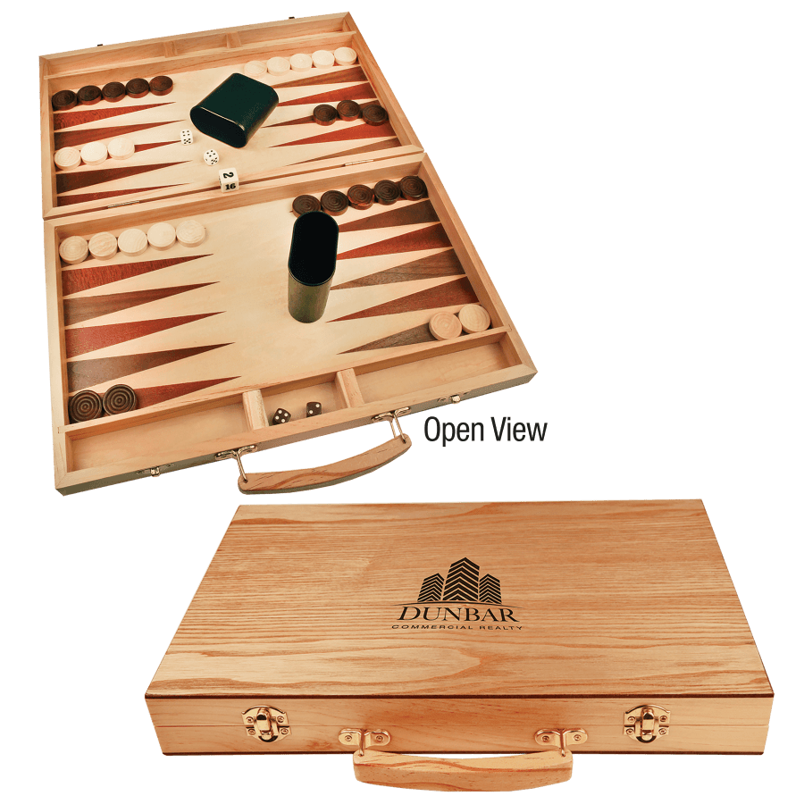 15X9.5WOOD BACKGAMMON SET