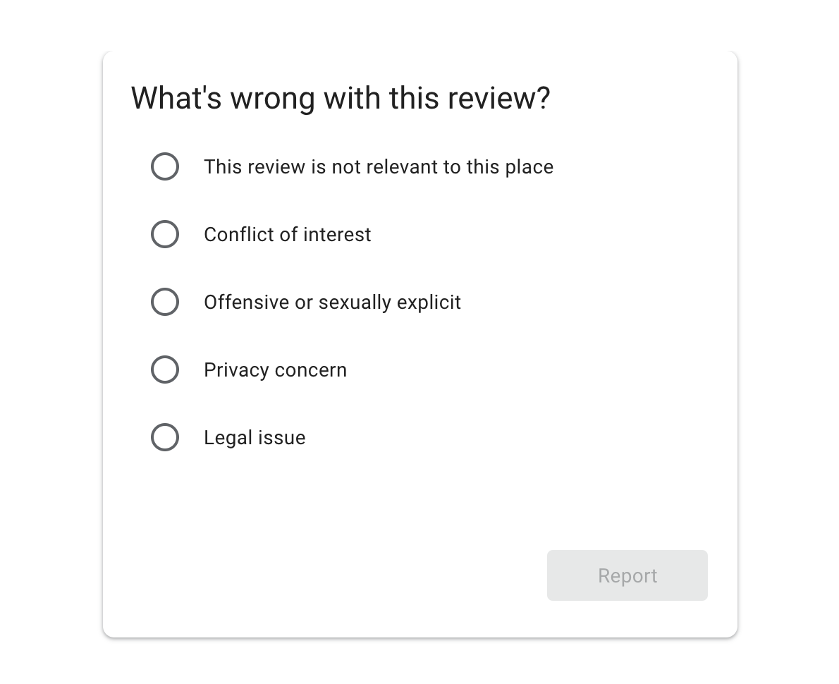 Google Delete Reviews Reasons