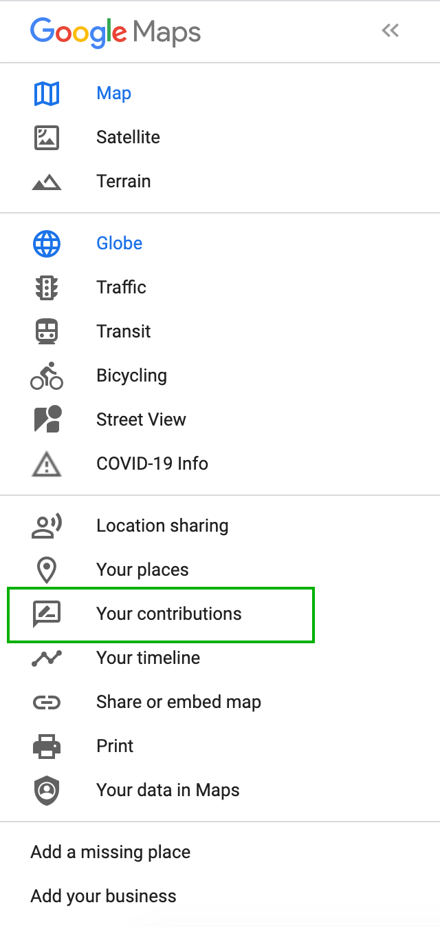 Google Maps Contributions