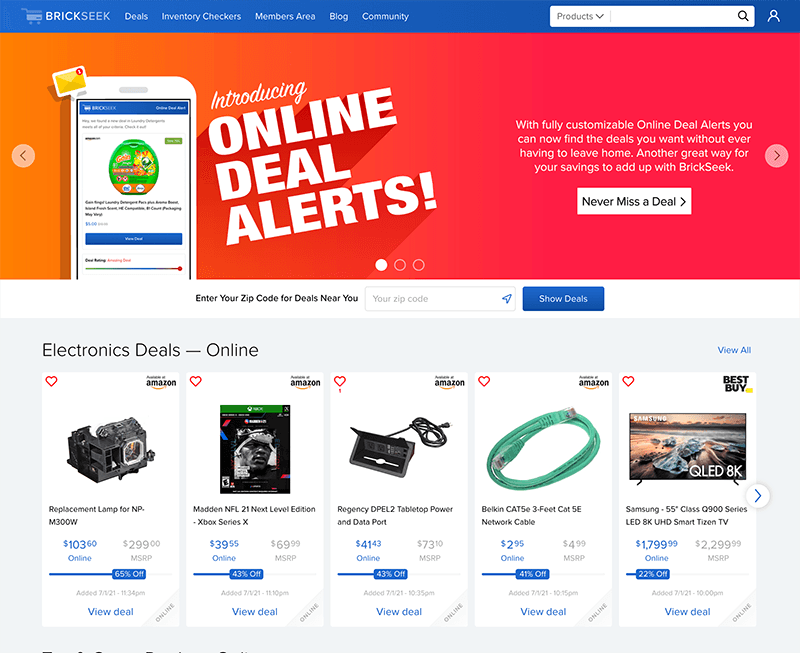 Brickseek Home Page