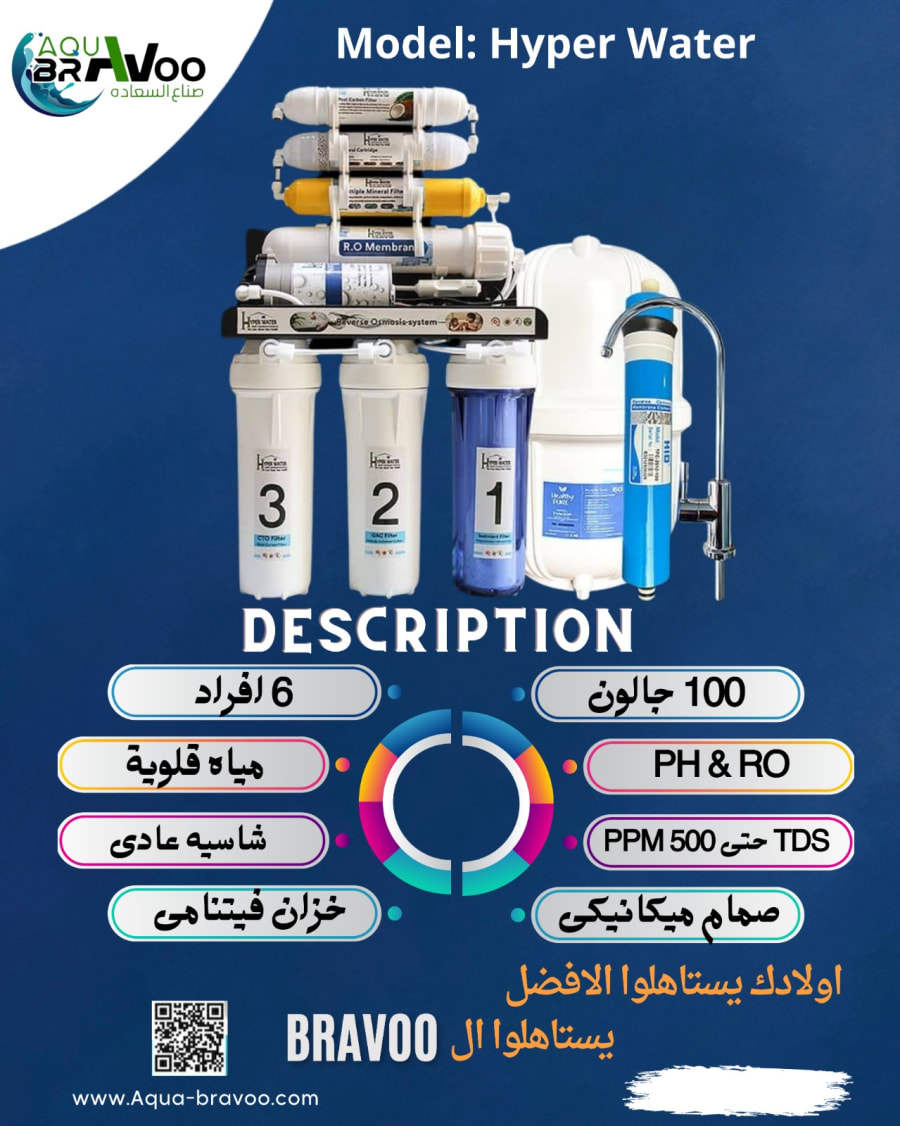 فلتر هايبر ووتر سبع مراحل كلاسيك بتصميم فريد