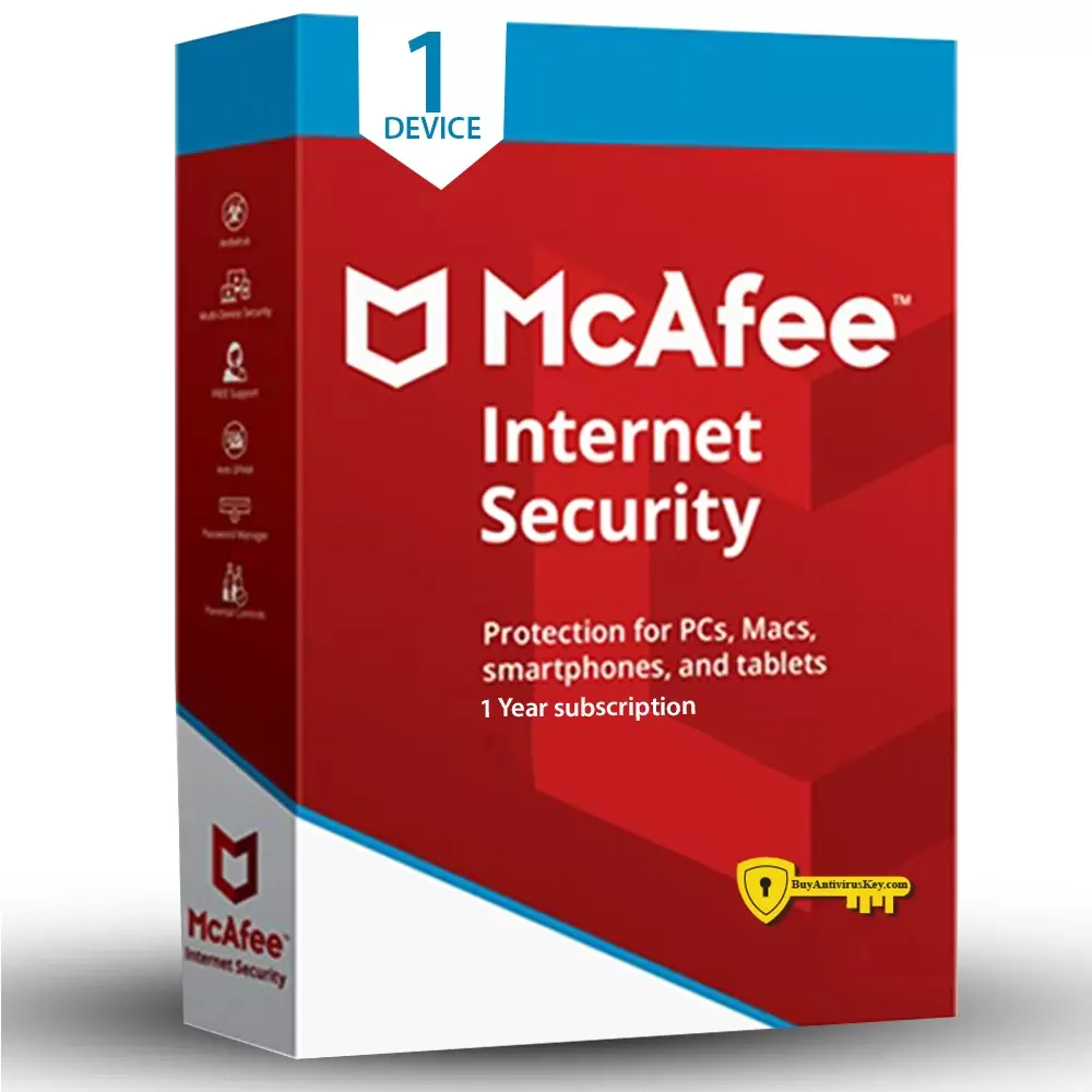 Renew McAfee Internet Security 1 User - 1 Year