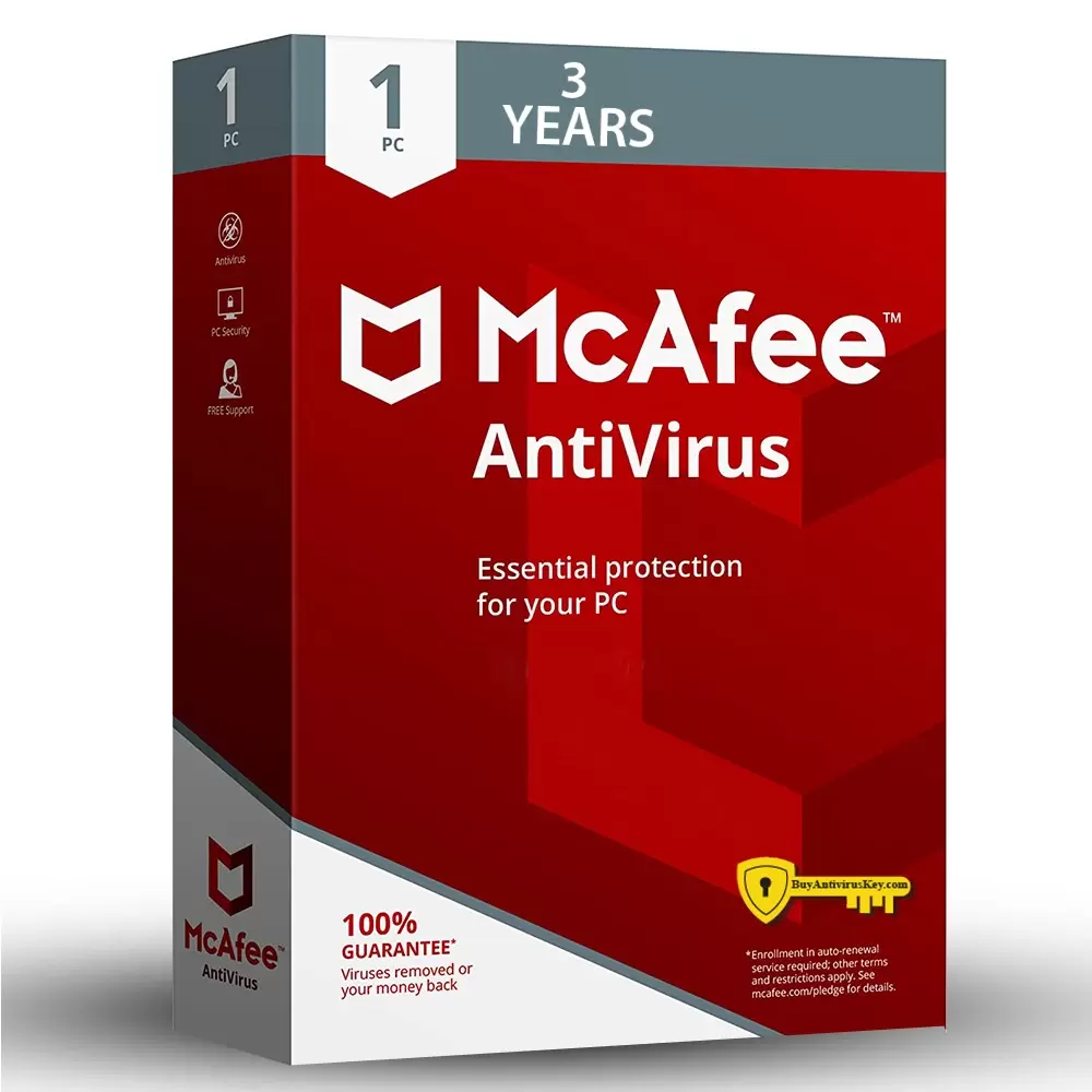 McAfee Antivirus 1 User - 3 Years