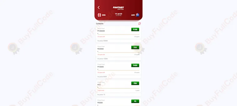 Fantasy cricket Game with Source Code | unity game source code for sell : BUYFULLCODE