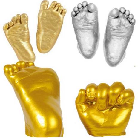 3D Hand & Foot Print Mold Powder Plaster Casting Kit Handprint Footprint Keepsake Gift Baby Growth Memorial Baby Birthday Gift