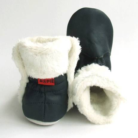 Babyschoentjes Babylaarsjes Leer Eskimo Marine