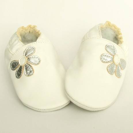 Babyschoentjes Half Flower White