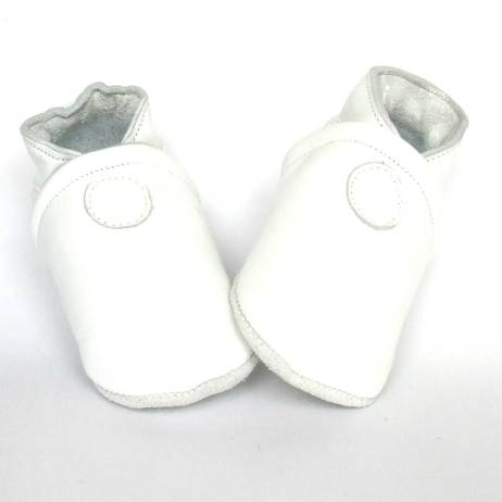 Babyschoentjes Leren Slofje Basic White