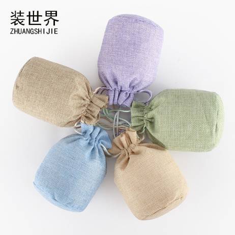 16x24cm High Class Linen Drawstring Pouch...
