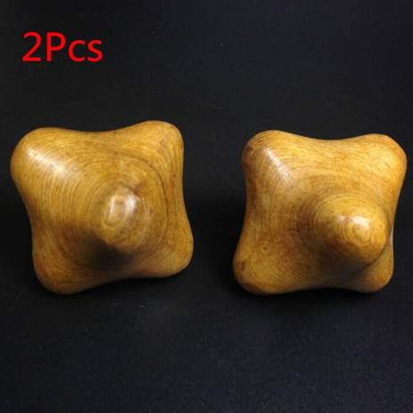 2Pcs Massager Vietnamese Fragrant Wood Hexagonal Ball Active Scraping Clear The Lymphatic Drainage Hand Massage