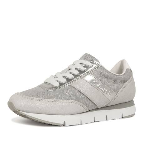 Calvin Klein Tea Dames Sneaker Zilver Maat 36