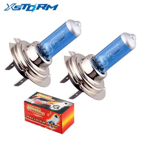 2pcs H7 55W 12V Halogen Bulb Super 5000K ...