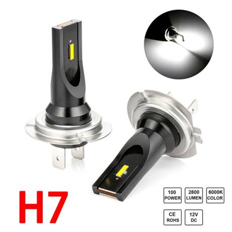 New Upgrade!!! 2pcs H7 LED fog light conversion kit bulb high power 6000k 100w headlight light bulb Wholesale Quick delivery CSV