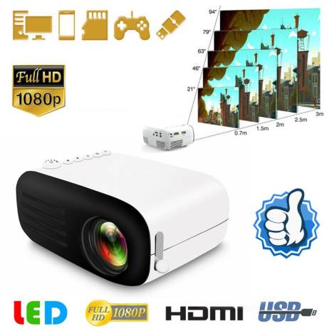 Mini 1080P LED mini projector for smartph...