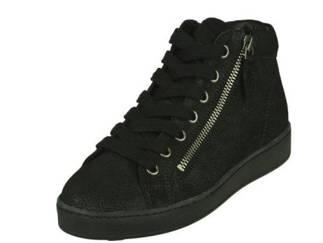 aqa-enkelhoge-dames-veterschoen-damesschoenen-maat-37-moon-zwart-metalcris-ant(9975)