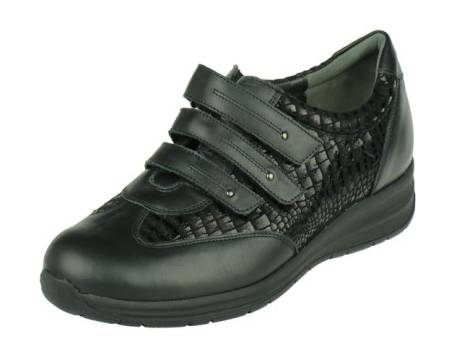 durea-comfort-lage-klittenbandschoen-damesschoenen-maat-7-zwart-softcalf-crocco(18975)