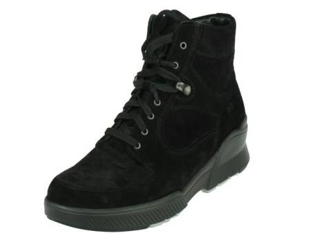 durea-go-sportieve-halfhoge-veterboot-met-rits-damesschoenen-maat-7-7-5-zwart-fox-suede(21995)